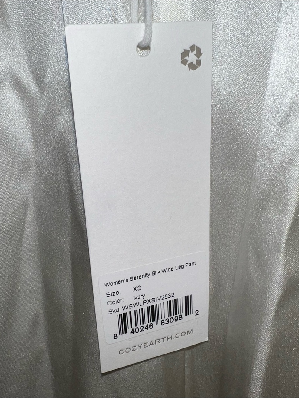 Cozy Earth Serenity Silk Wide-Leg Pant size XS NWT - Picture 6 of 8